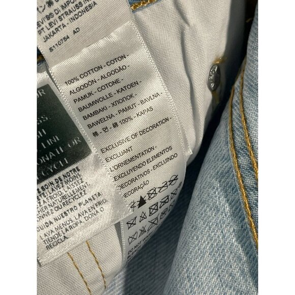 New Levis Silver Coated Ankle 501 Mid Rise Jeans 28 x 27 - Picture 9 of 9